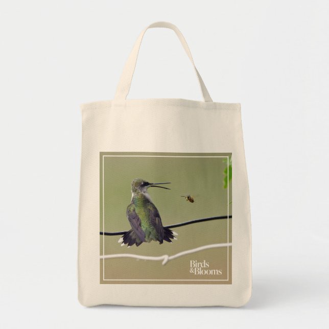 Tote Bag Abeille de colibri et de miel (Devant)