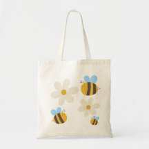 Abeilles mignonnes avec un Fourre-tout-Bag aux fle