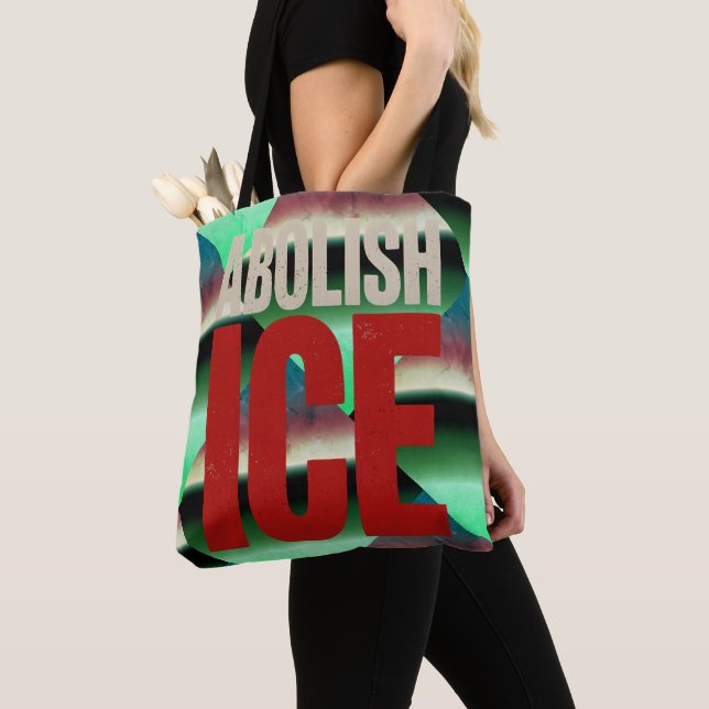 Tote Bag Abolish ICE Minimalist Protest Typography Design (De près)