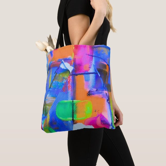 Tote Bag Abstract Background Colorful (De près)