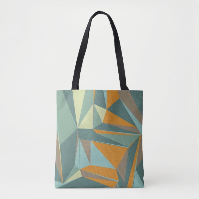 Tote Bag Abstract background with colorful trianglesabstrac (Devant)