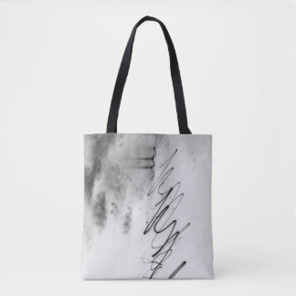 Tote Bag Abstract Black and White Light Trails Long Exposur