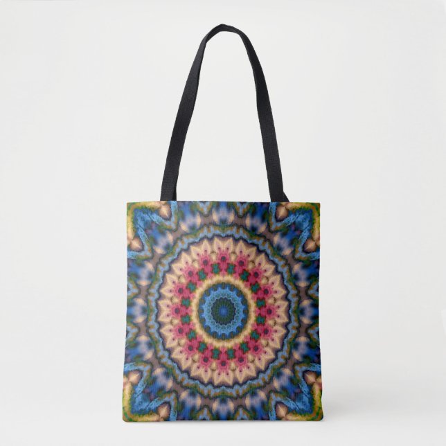 Tote Bag Abstract modern mosaic kaleidoscopic (Devant)