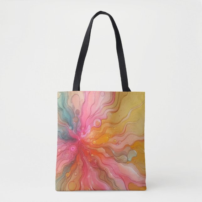 Tote Bag Abstract Rainbow Sun Rays Landscape (Devant)