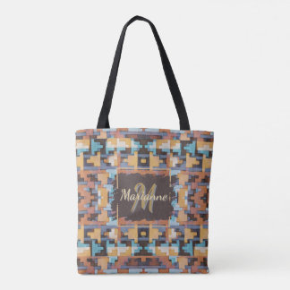 Tote Bag Abstract Southwest Inspired Earth Tones