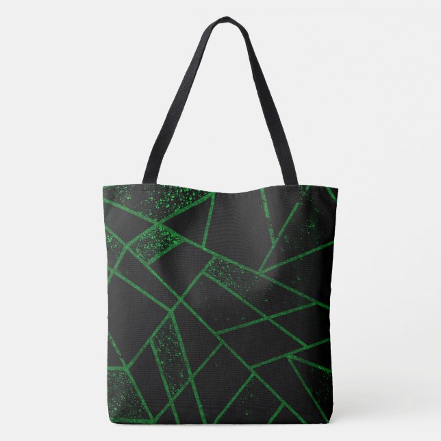 Tote Bag Abstrait #948 Vert (Dos)