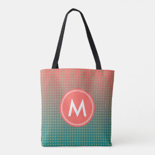 Tote Bag Abstrait Beach Sunset Couleur Mélange Nom du monog