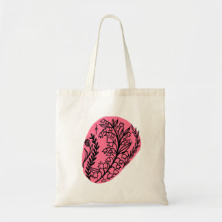 Tote Bag Abstrait Boho Tache De Peinture Avec Fleurs Sauvag
