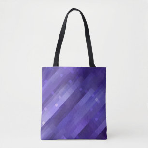 Tote Bag Abstrait brillant en mosaïque violet arrière - pla