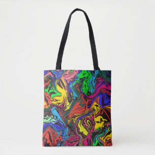 Tote Bag Abstrait Coloré Twirly / Poussé /