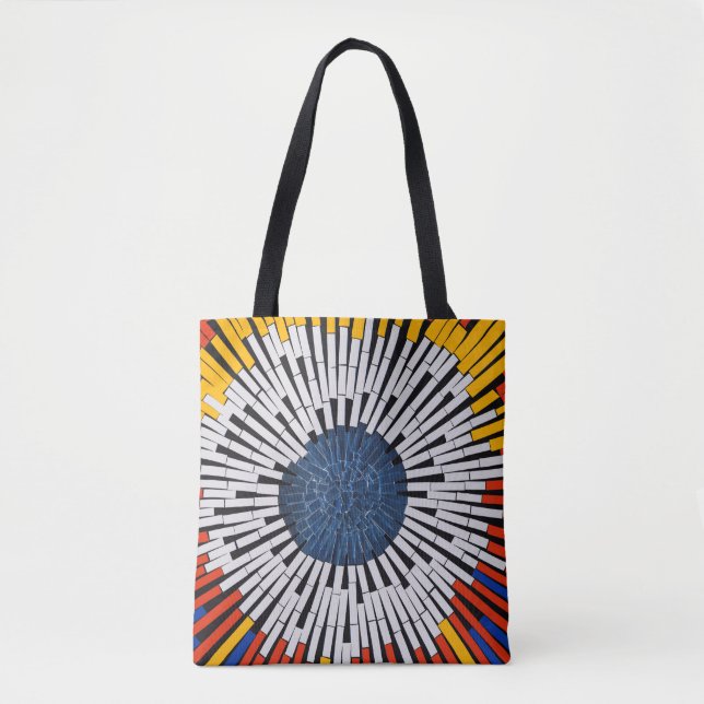 Tote Bag Abstrait dans la bande : démarrage (Devant)