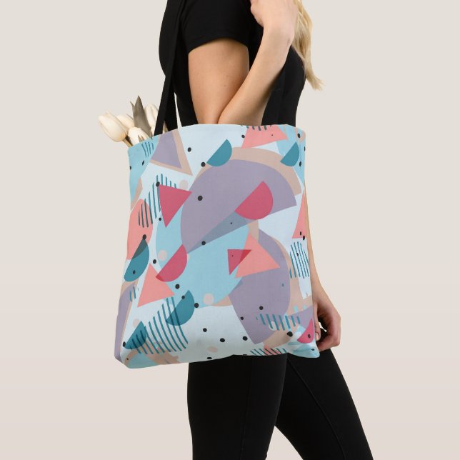 Tote Bag Abstrait d'art moderne Hip Motif Géométrique les a (De près)
