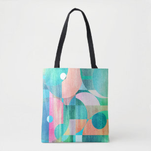 Tote Bag Abstrait géométrique brillant et coloré
