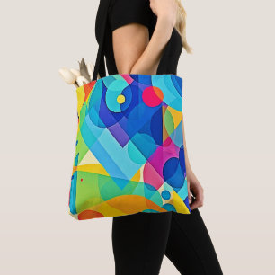 Tote Bag Abstrait géométrique dynamique