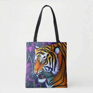 Tote Bag Abstrait Majestic Predator Tiger