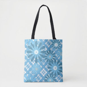 Tote Bag Abstrait moderne sans couture à damiers plaid bl f