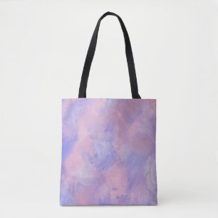 Tote Bag Abstrait Pastel Blush Rose et Bleu