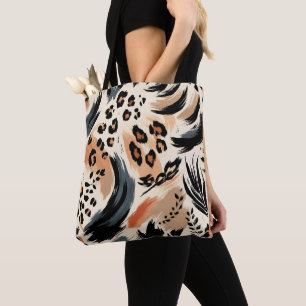 Tote Bag Abstrait Poster de animal exotique peint Leopard
