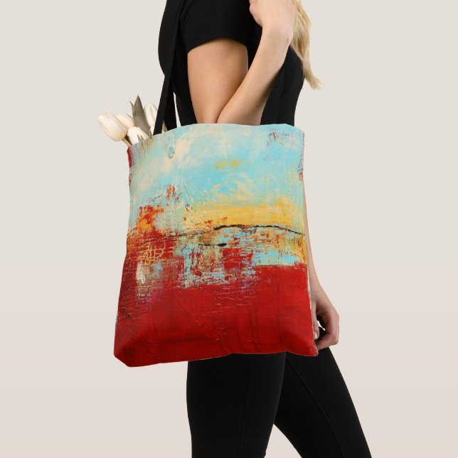 Tote Bag Abstrait rouge de l'Alaska (De près)