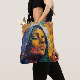 Tote Bag Abstraite Colorée Sainte Marie