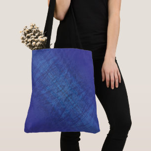 Tote Bag Acceptation Motif de Blue Indigo Violet Shibori
