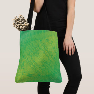 Tote Bag Acceptation Motif de Shibori jaune bleu