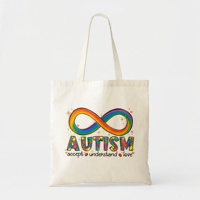 Tote Bag Accepter l'amour comprendre - Infinity Sensibilisa (Devant)