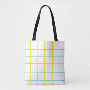Tote Bag Accessoires de tenue jaune, bleu et blanc unisexe