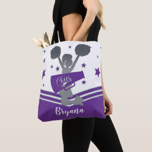 Tote Bag Acclamation argentée pourpre d'étoiles