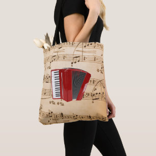 Tote Bag Accordion Music, design populaire,