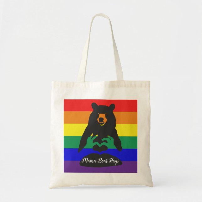 Tote Bag Accrochage à l'arc-en-ciel de Mama (Devant)
