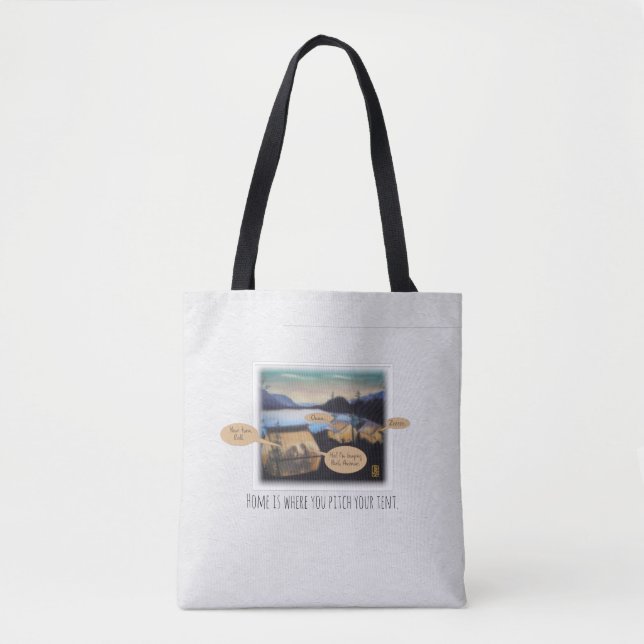Tote Bag Accueil est l'endroit où vous placez votre tente F (Devant)
