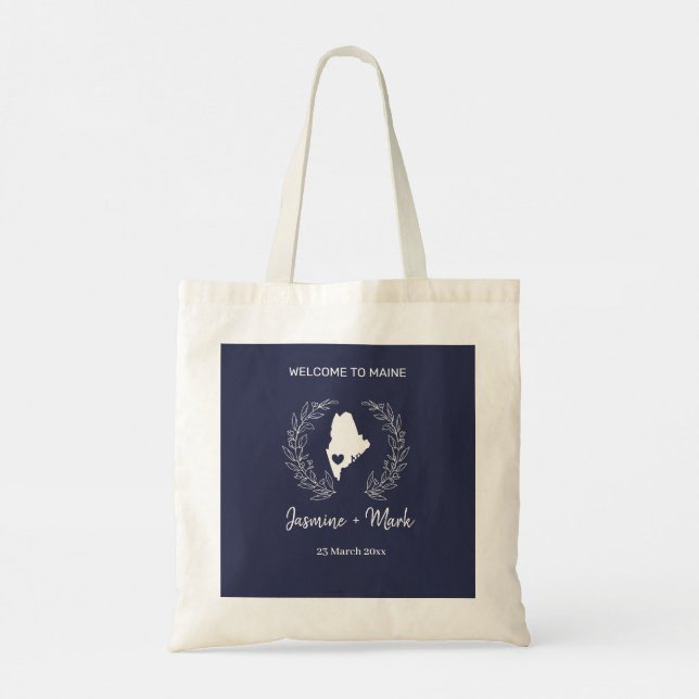 Tote Bag Accueil Mariage Destination Maine (Dos)