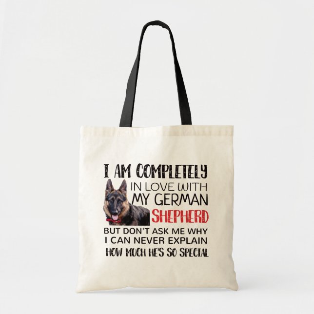 Tote Bag Achats de berger allemand (Devant)