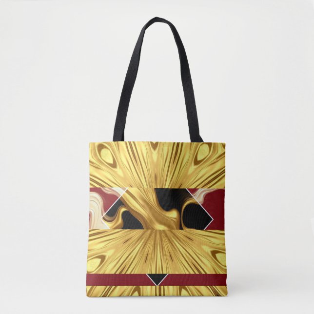 Tote Bag Achempong Designer Tote: Crimson & Gold Opulent Sw (Devant)
