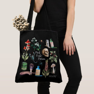 Tote Bag ACMT Vintage Choisissez votre poison Black Fourre-