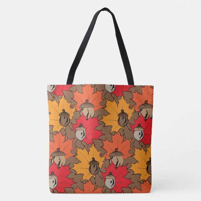 Tote Bag Acorns et feuille V (Devant)