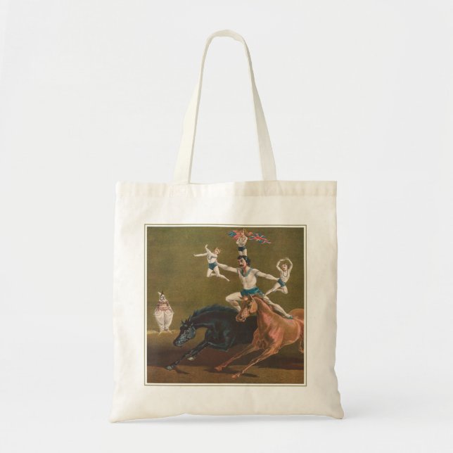 Tote Bag acrobates à cheval. (Devant)