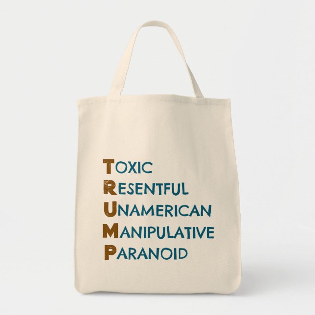 Tote Bag Acronyme anti-Trump personnalisable (Devant)