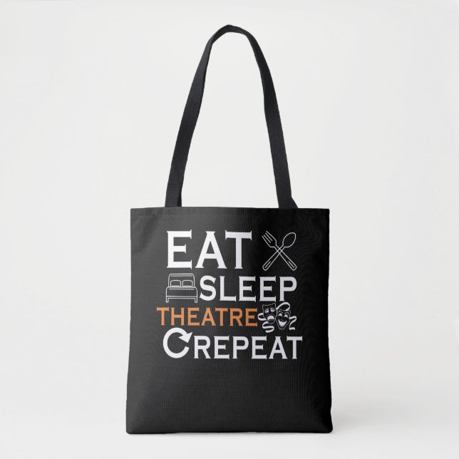 Tote Bag Acteur de théâtre mangeant le Théâtre Sleep Show (Devant)