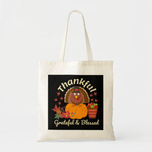 Tote Bag Action de grâce Merci Reconnaissant & Bénis
