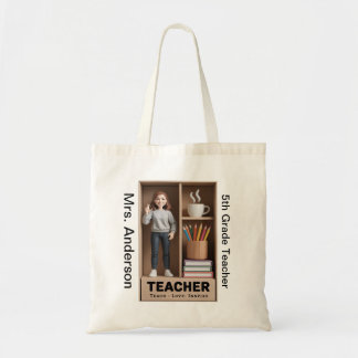 Tote Bag Action de l'enseignant Figure AI style boîte poupé