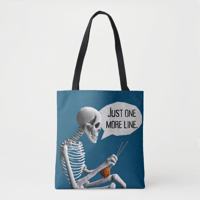 Tote Bag Addicité au tricot porte fil tricoter cadeau (Devant)