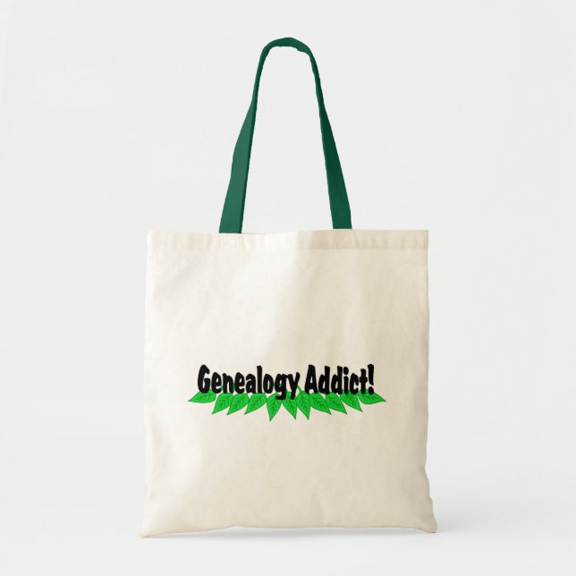 Tote Bag Addict de généalogie (Devant)