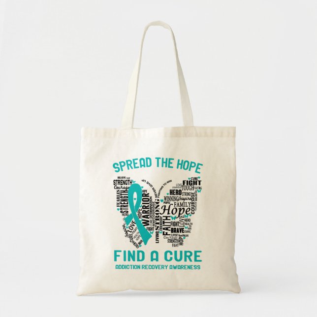 Tote Bag Addiction Recovery Awareness Month Ribbon (Devant)