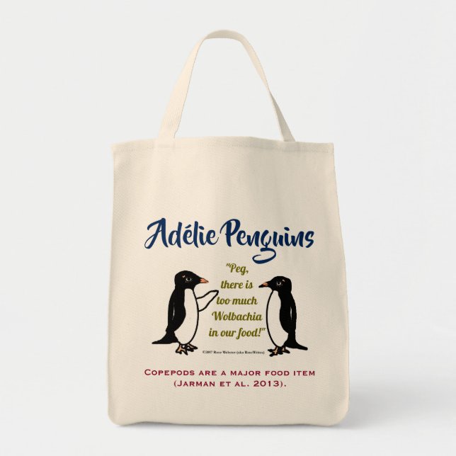 Tote Bag Adélie Penguins par RoseWrites (Devant)