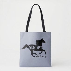 Tote Bag Adoptez Ne pas Acheter Cheval