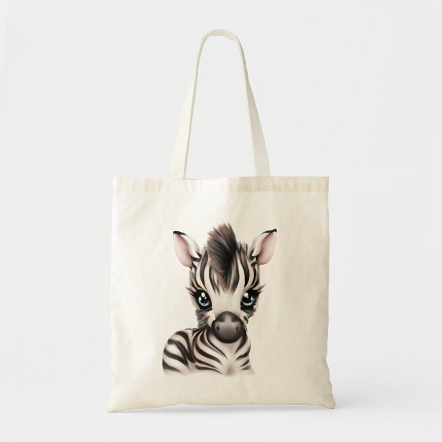 Tote Bag adorable bébé Zebra (Devant)