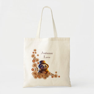 Tote Bag Adorable Boho Vintage Automne ensoleillé Sloth