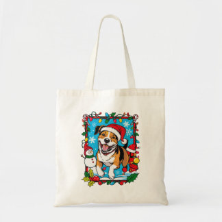 Tote Bag adorable chien de Noël